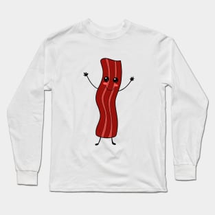 HAPPY Bacon Strip Long Sleeve T-Shirt